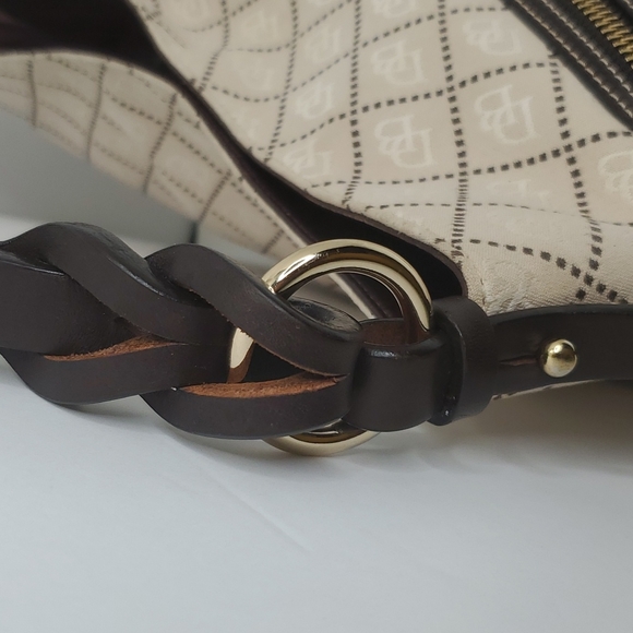 Dooney & Bourke Monogram Women Handbag, Medium, Light Beige and brown - Picture 9 of 16